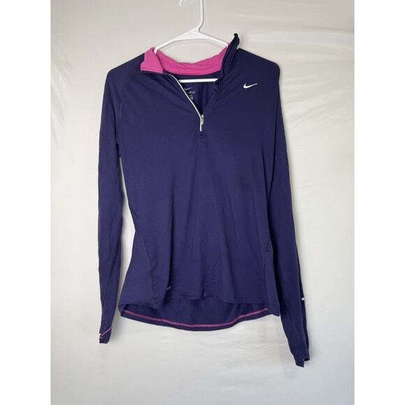 Nike Dri-FIT Women’s Purple Pink Quarter Zip Pullover M - Picture 1 of 5